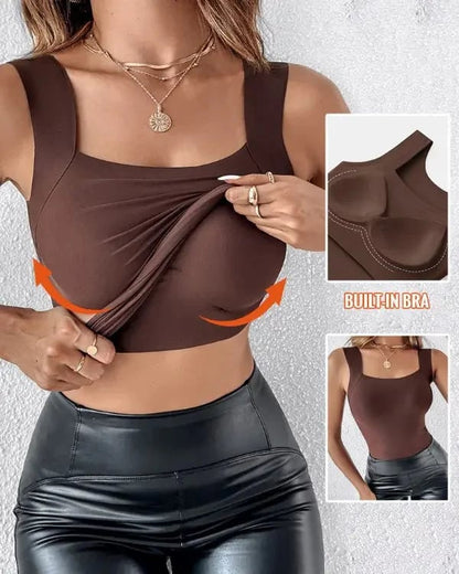 The U Neck Top (Built in Bra!)
